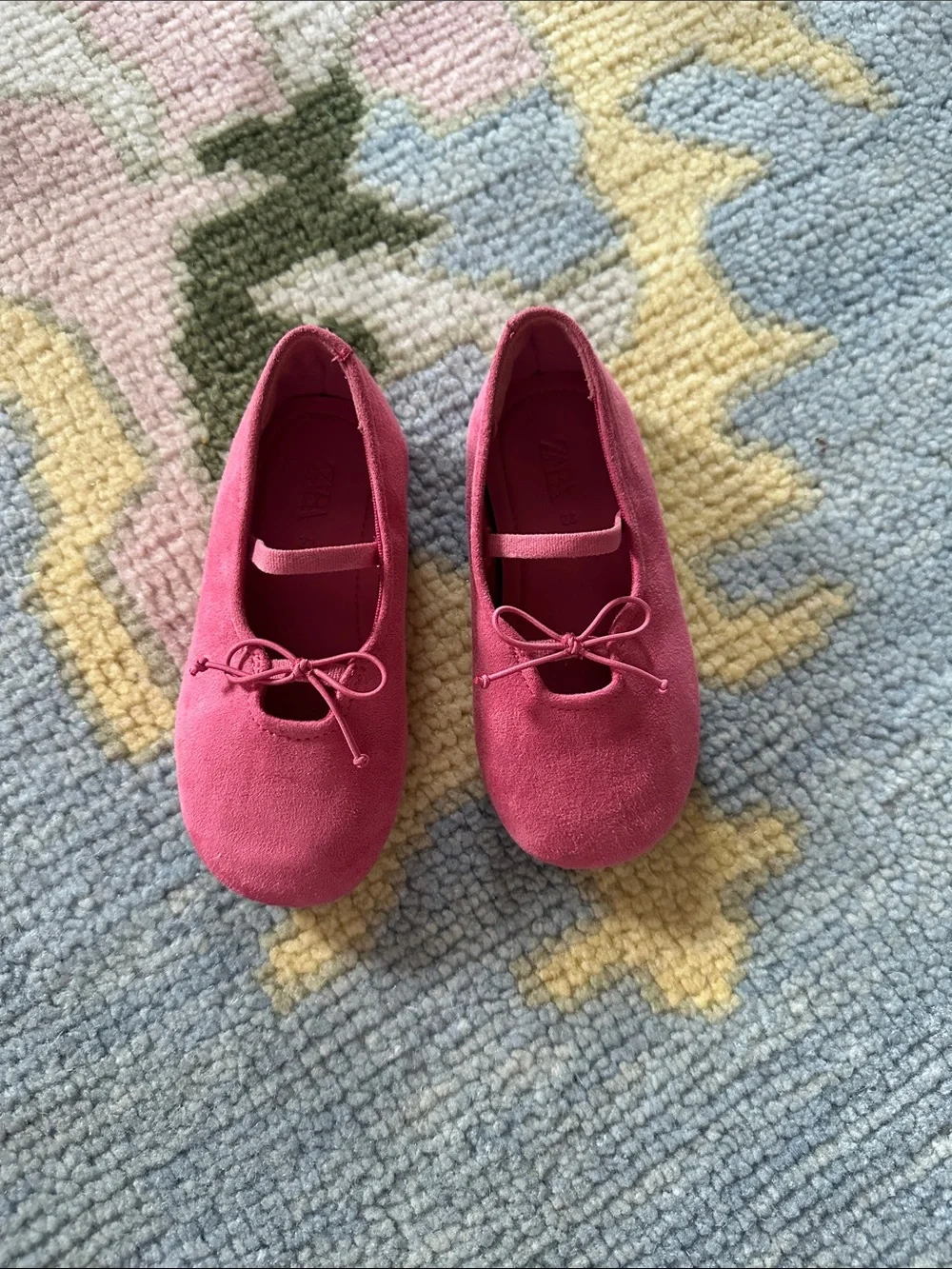 Zara Girls' Pink Mary Jane Ballet Flats